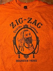 Zig Zag Man Tee Shirt cotton New Orange Size XL Large Or Medium The Best !