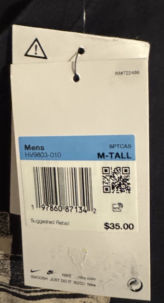 Nike Tshirt Mens Medium Tall Navy Waffles gallery
