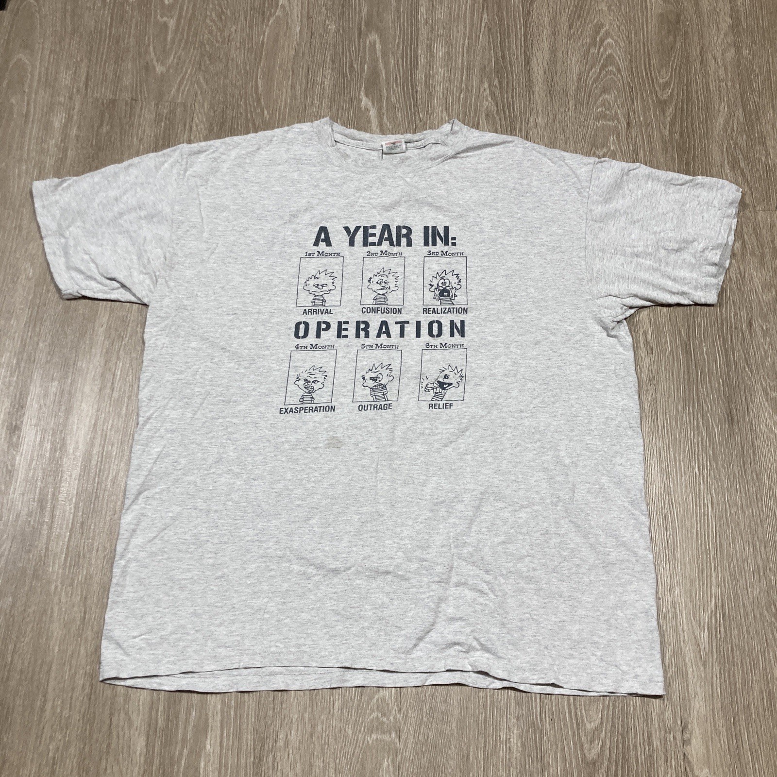 Military Shirt XL 90s 00s Y2k Year In Operation Army Freedom Funny Humor Tee gallery