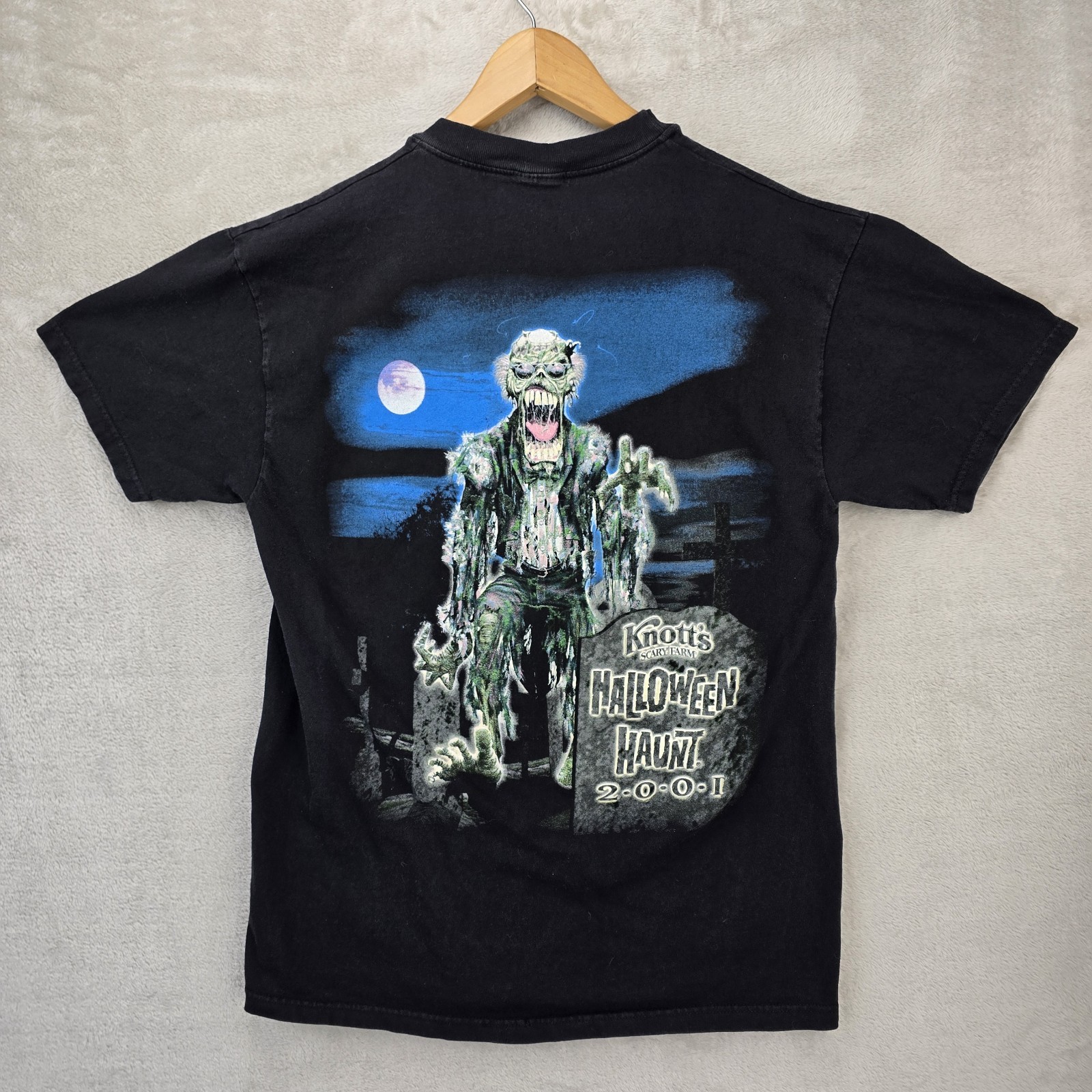 Vintage Knott’s Scary Farm Shirt Mens Medium Black 2001 Halloween Haunt Tee Y2K gallery