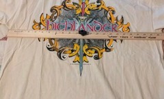 Vintage Highlander White T-Shirt Size XL Movie Promo 1996 90s Worn Once!