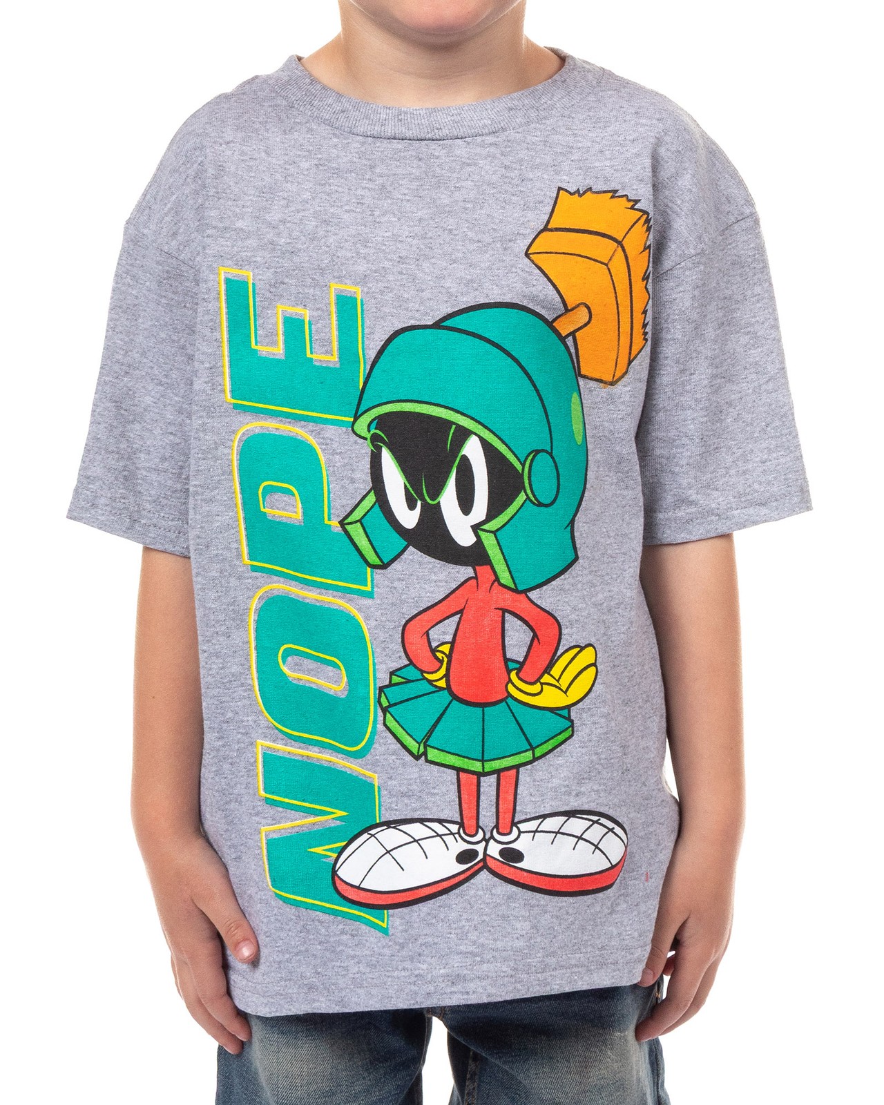 Looney Tunes Boys' Marvin the Martian Character NOPE T-Shirt Top Crewneck (4) gallery