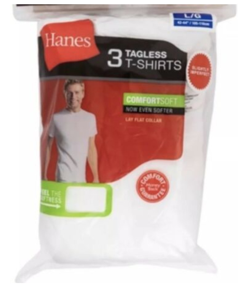 Hanes Mens White Tagless T-Shirts Crewneck 3Pk S-3XL Style 2135 gallery