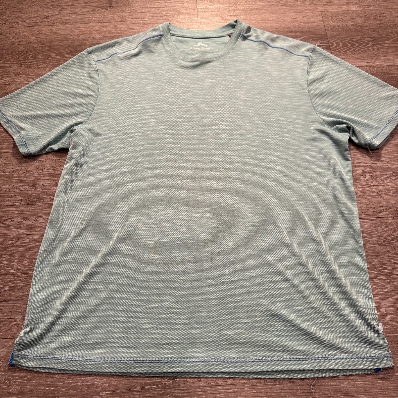 Tommy Bahama Shirt Mens XL Blue Performance Tee Tencel Lyocell Blend Crew Neck gallery