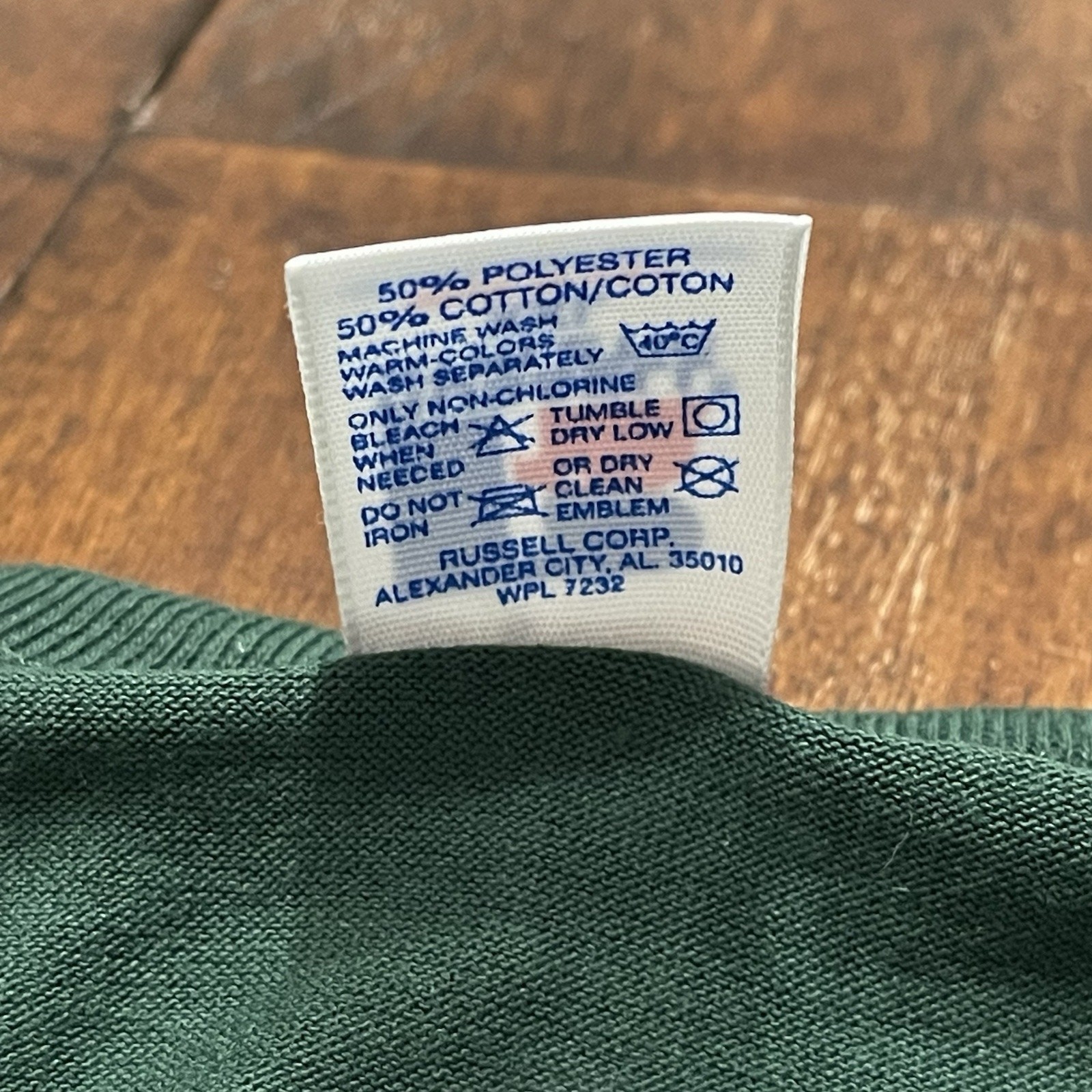 Vtg Russell Athletic XXL Pine Green Basic T-Shirt NWOT 27 gallery