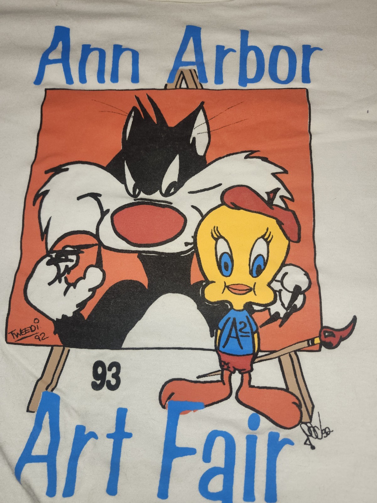 Ann Arbor Michigan 1993 Tweety Bird Art Fair T Shirt USA Vintage Size XL Cartoon gallery