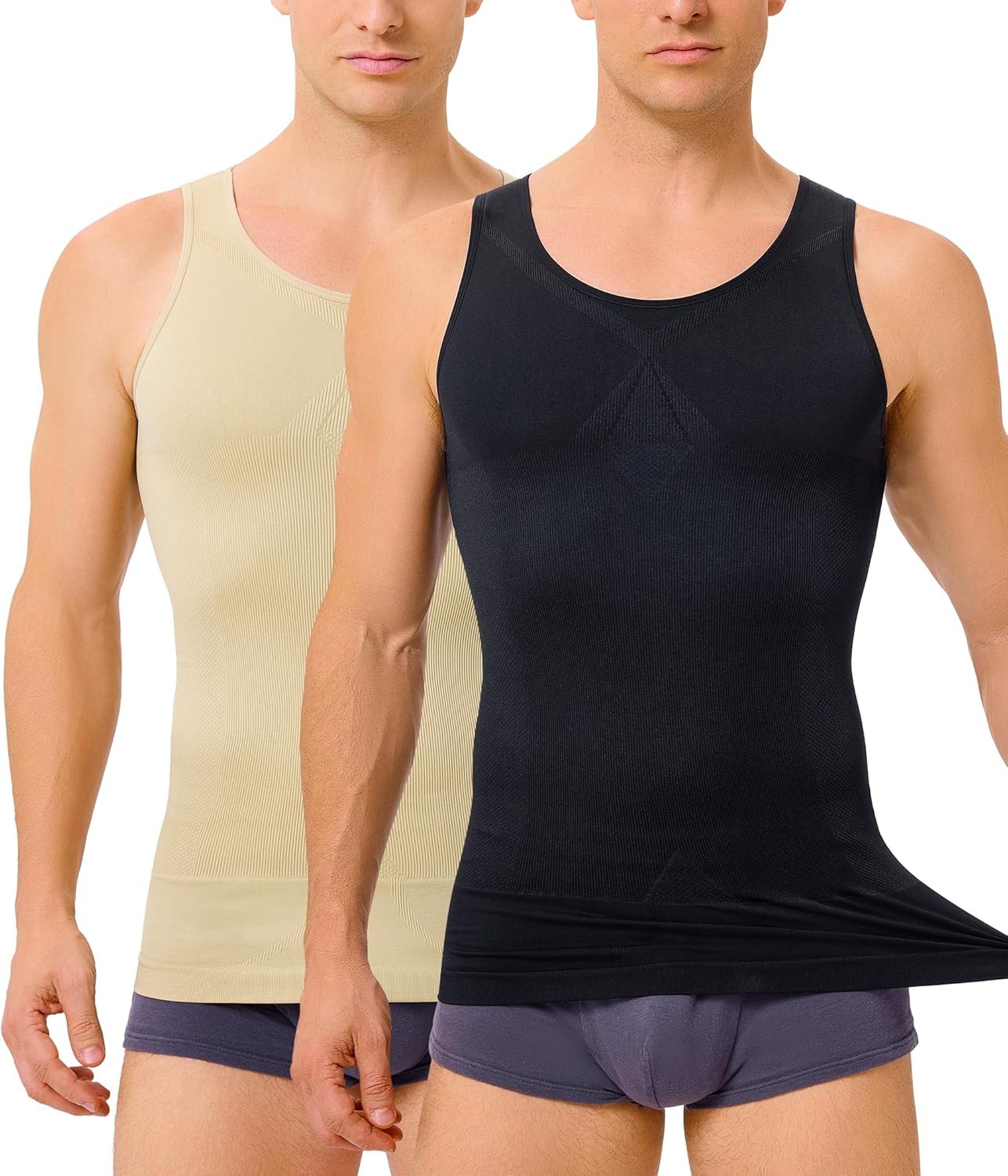 Men's Compression Body Shaper Slimming Shirt Tummy Control Undershirt Shapewear gallery