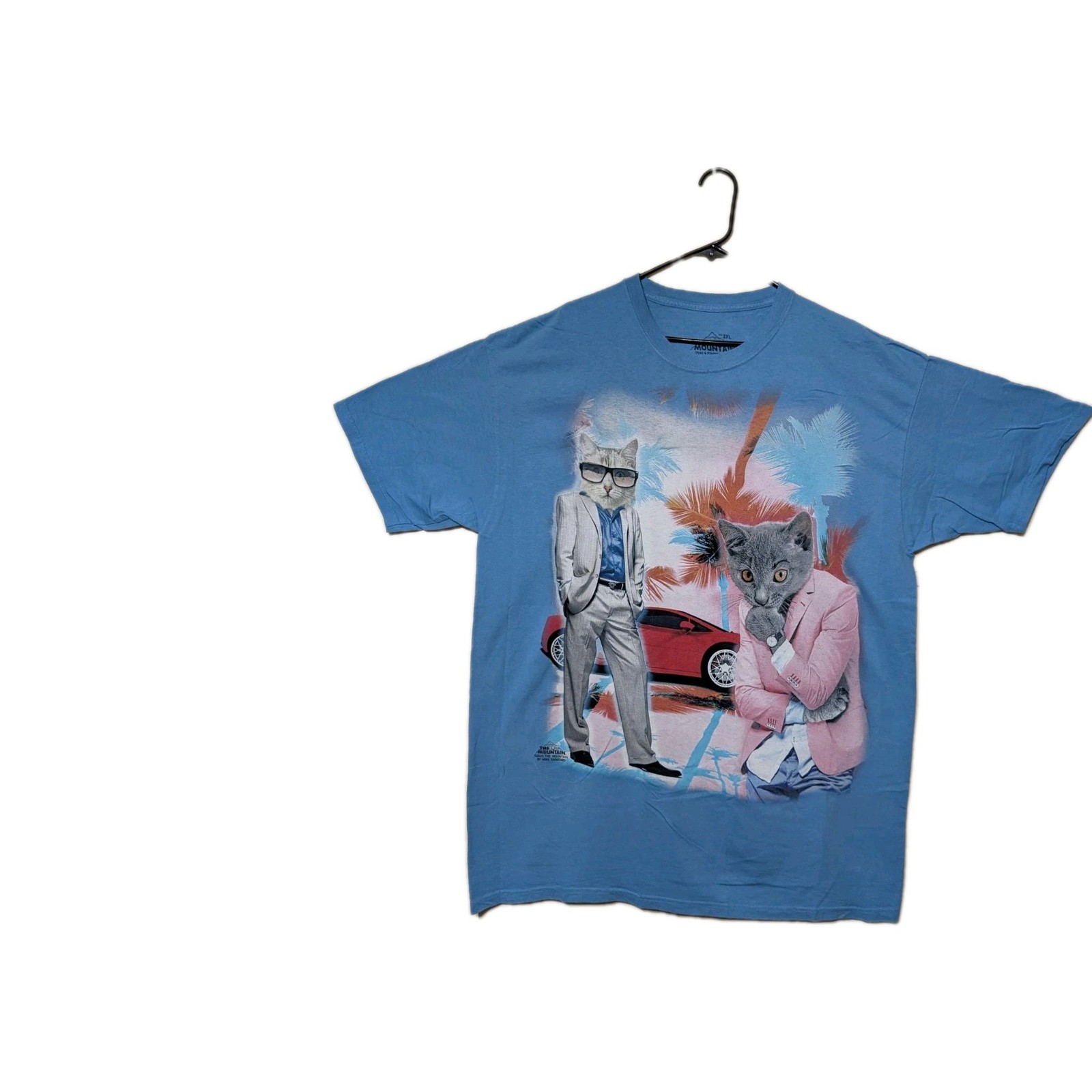 The Mountain Men's T-shirt Blue Undercover Cats Retired Logo 2XL #2719 NWOT gallery