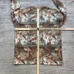 Aftco Guy Harvey Camouflage Shirt Medium Brown Performance Fish Hiker Boat Shark