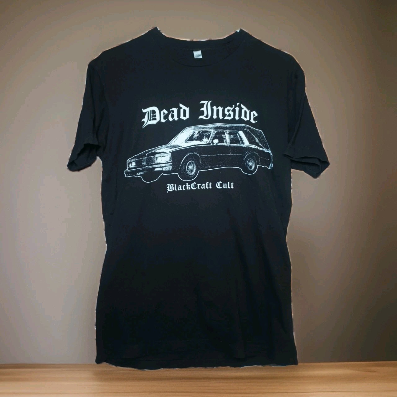 Black Craft Cult DEAD INSIDE Hearse White Black Small T-Shirt Occult Goth Y2K gallery