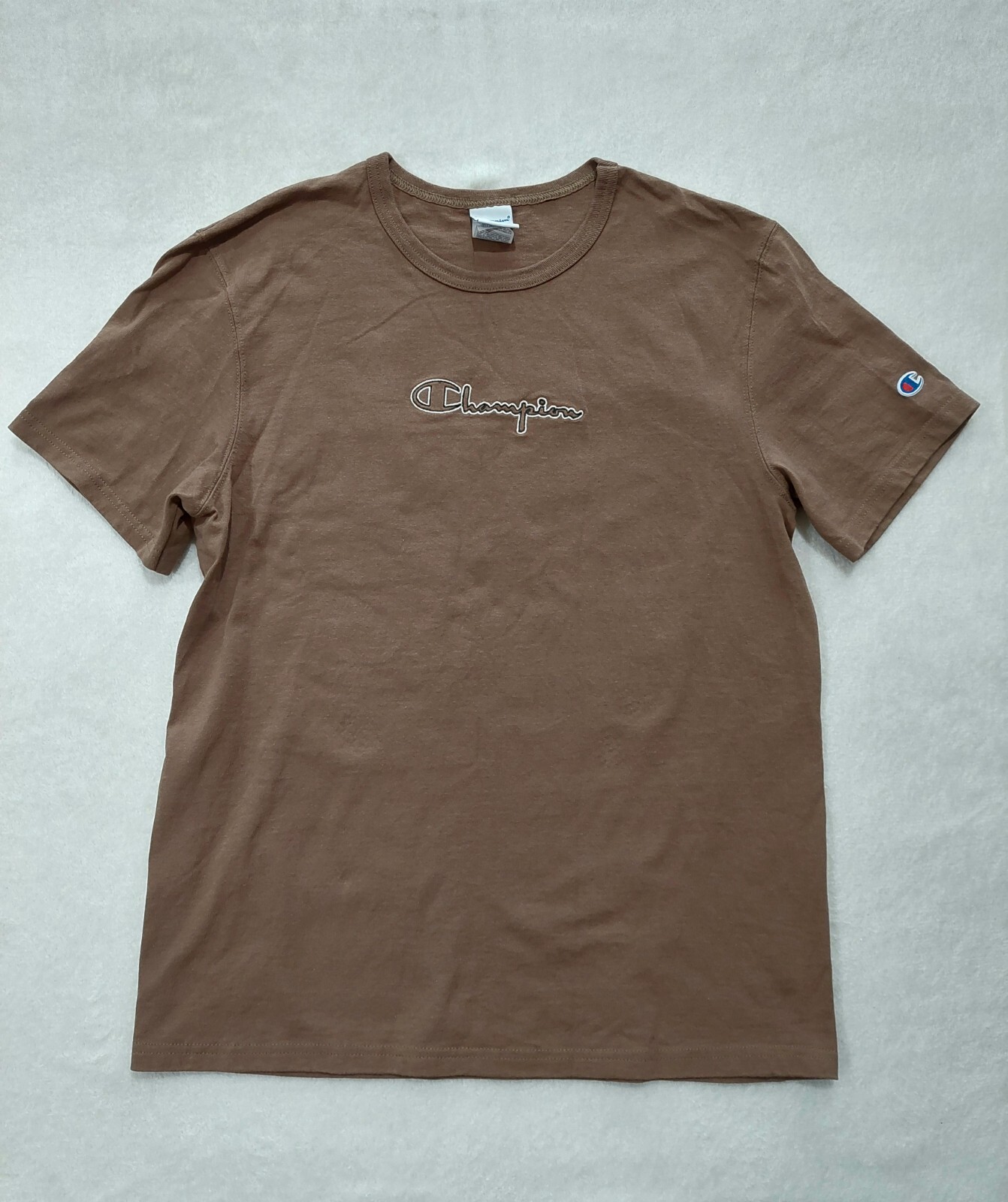 CHAMPION T-Shirt Men's Size Medium Cactus Rainbow Graphic Brown Embroidered Logo gallery