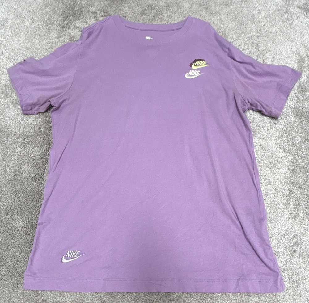 Nike Tee Purple Men’s Medium Crew Neck Short Sleeve T-Shirt FREE SHIPPING