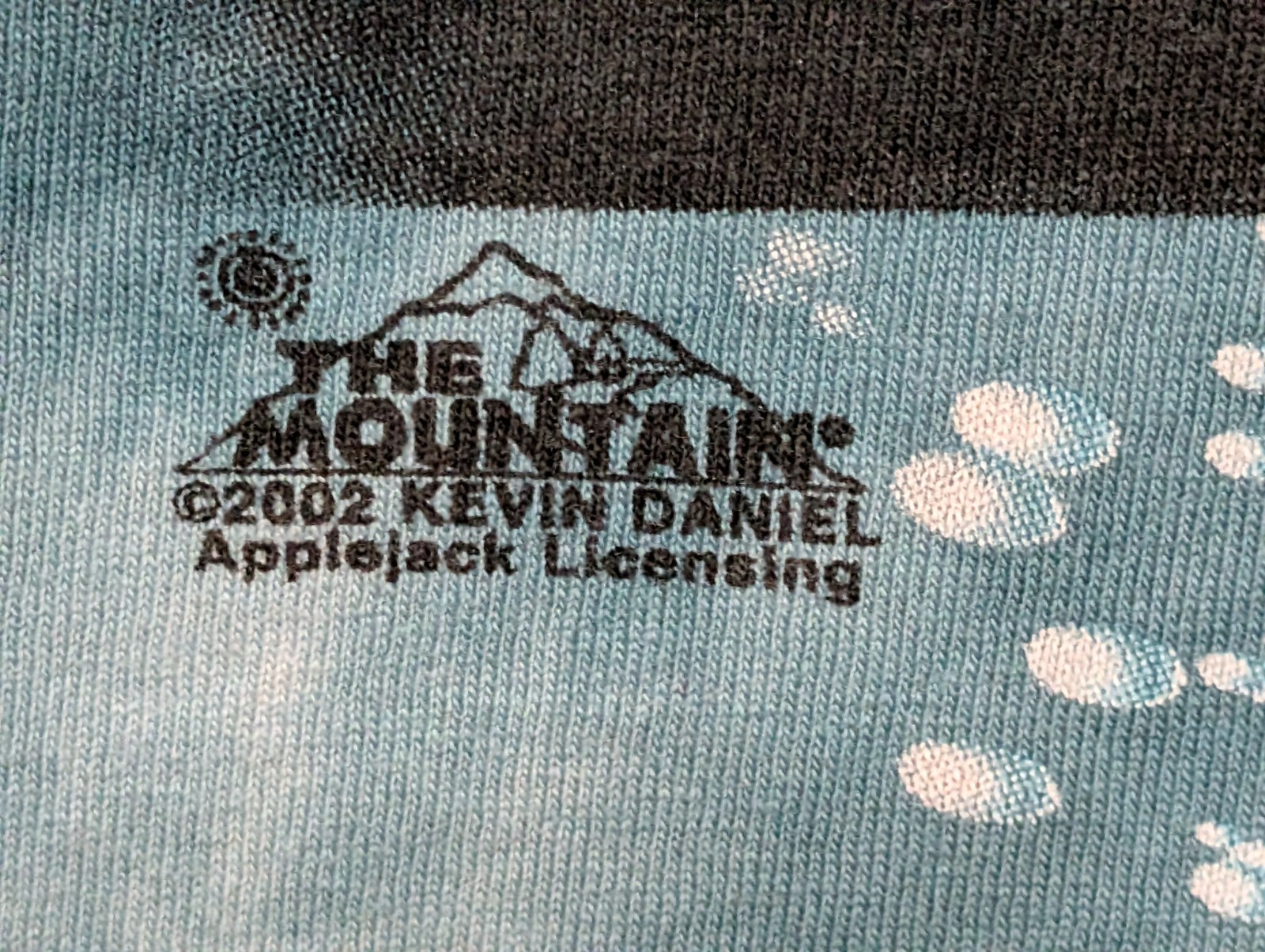 The Mountain Mens T-shirt Vintage 2002 Blue "Shark Attack" Leather Tag XL #6511 gallery