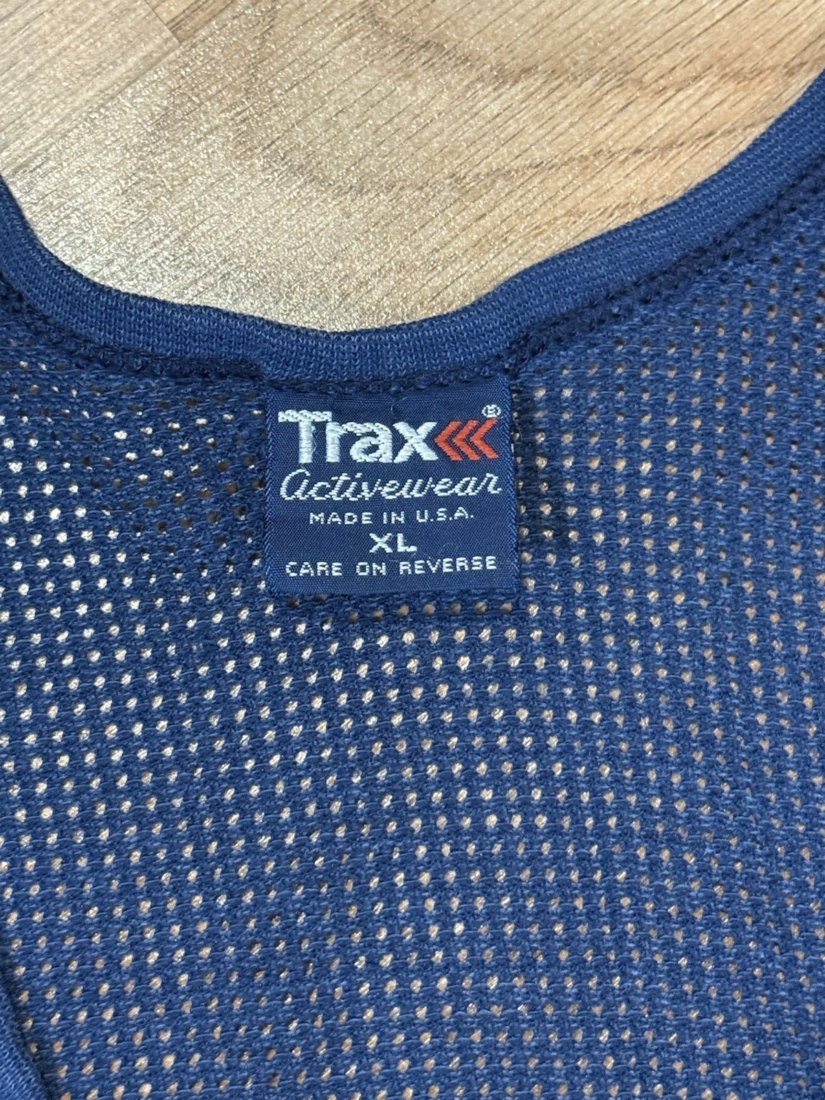 Vintage 70s 80s Trax Activewear Mesh Sheer Blue Tank Top Sz XL Men’s Retro USA gallery