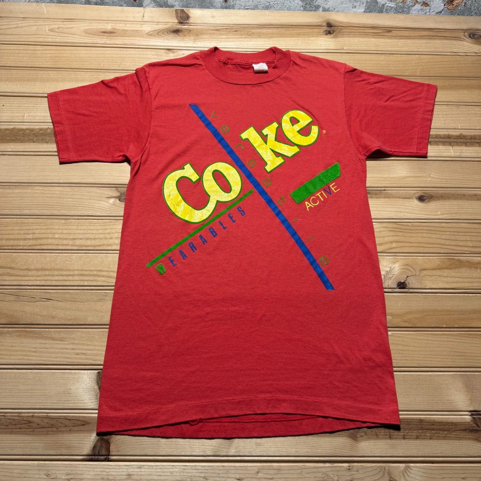 Vintage 1987 Coca-Cola Coke Versatile Active Wearables Promo T-Shirt – One Size