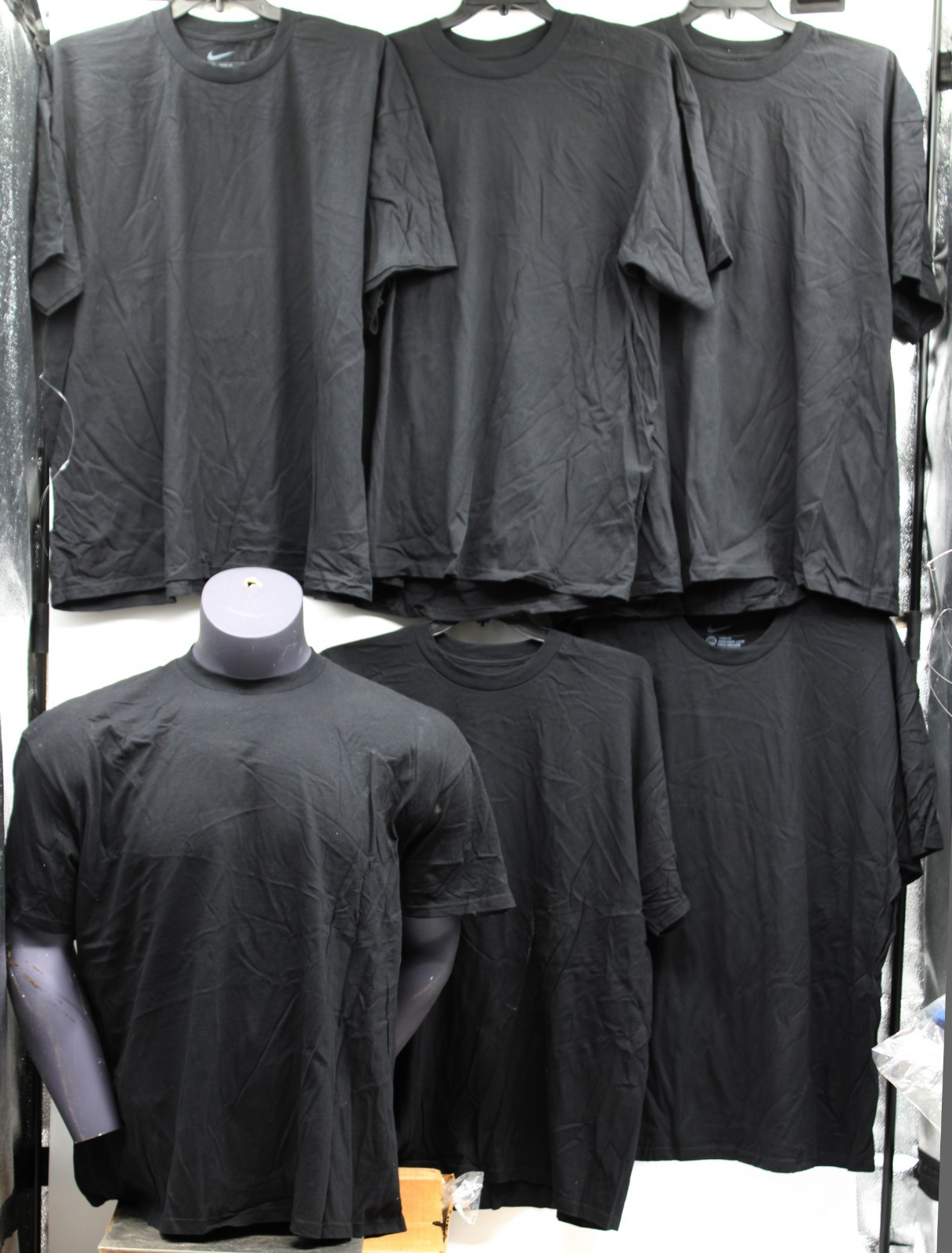 NIKE 100% HEAVY COTTON T-SHIRT 6 PACK SZ ADULT 2X-LARGE BLACK NEW FREE SHIPPING gallery