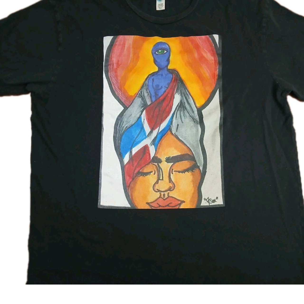 Dominican Republic T-Shirt Size XL Dominican Pride Flag Art Caribbean Shirt gallery