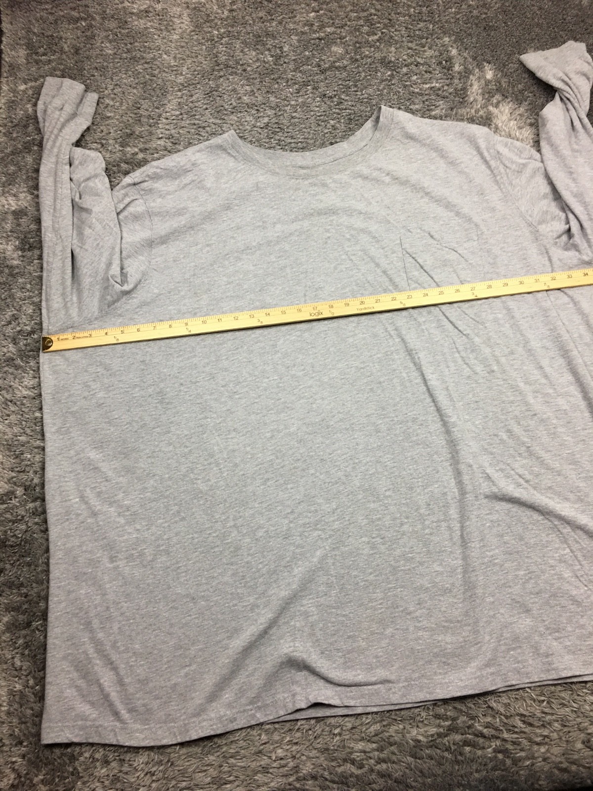 King Size Shirt Mens Size 7XL Big Gray Long Sleeve Cotton gallery