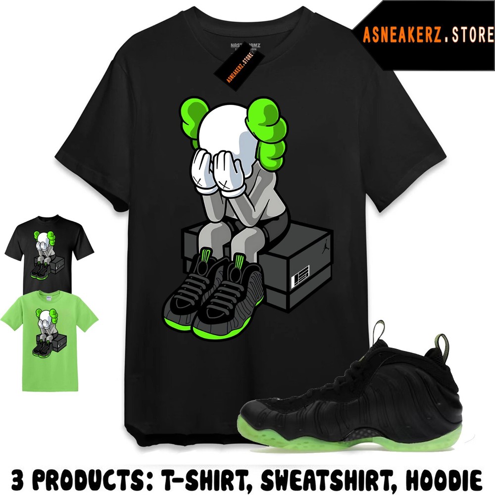 Tee Shirt Matching Foamposite One Black Volt To Match Sneakerhead Kaws T-Shirt