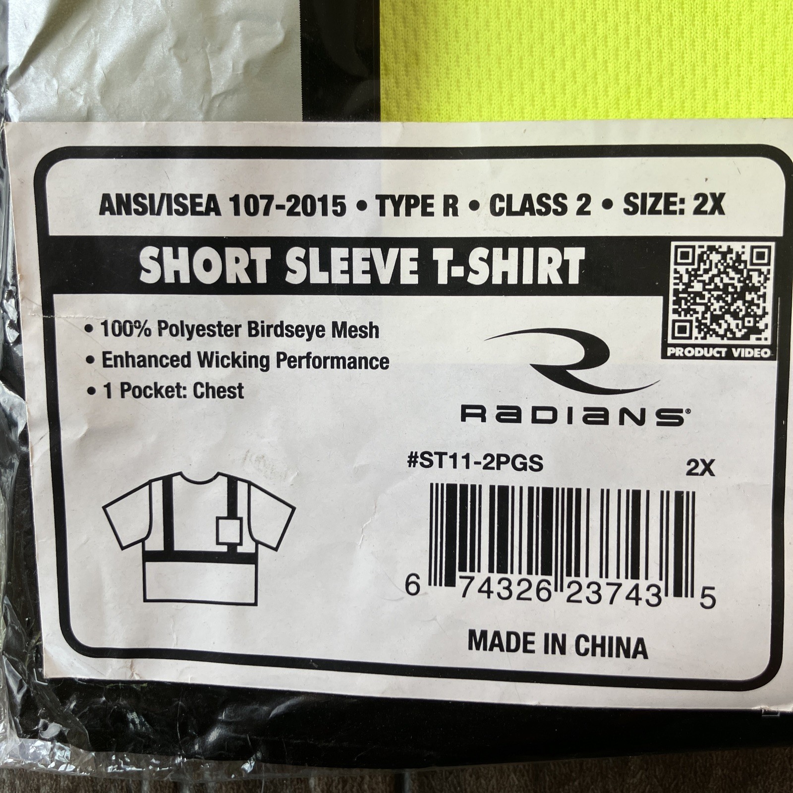 High Visibility Class 2 Hi Vis Reflective Road Work Construction Safety Shirt 2x gallery