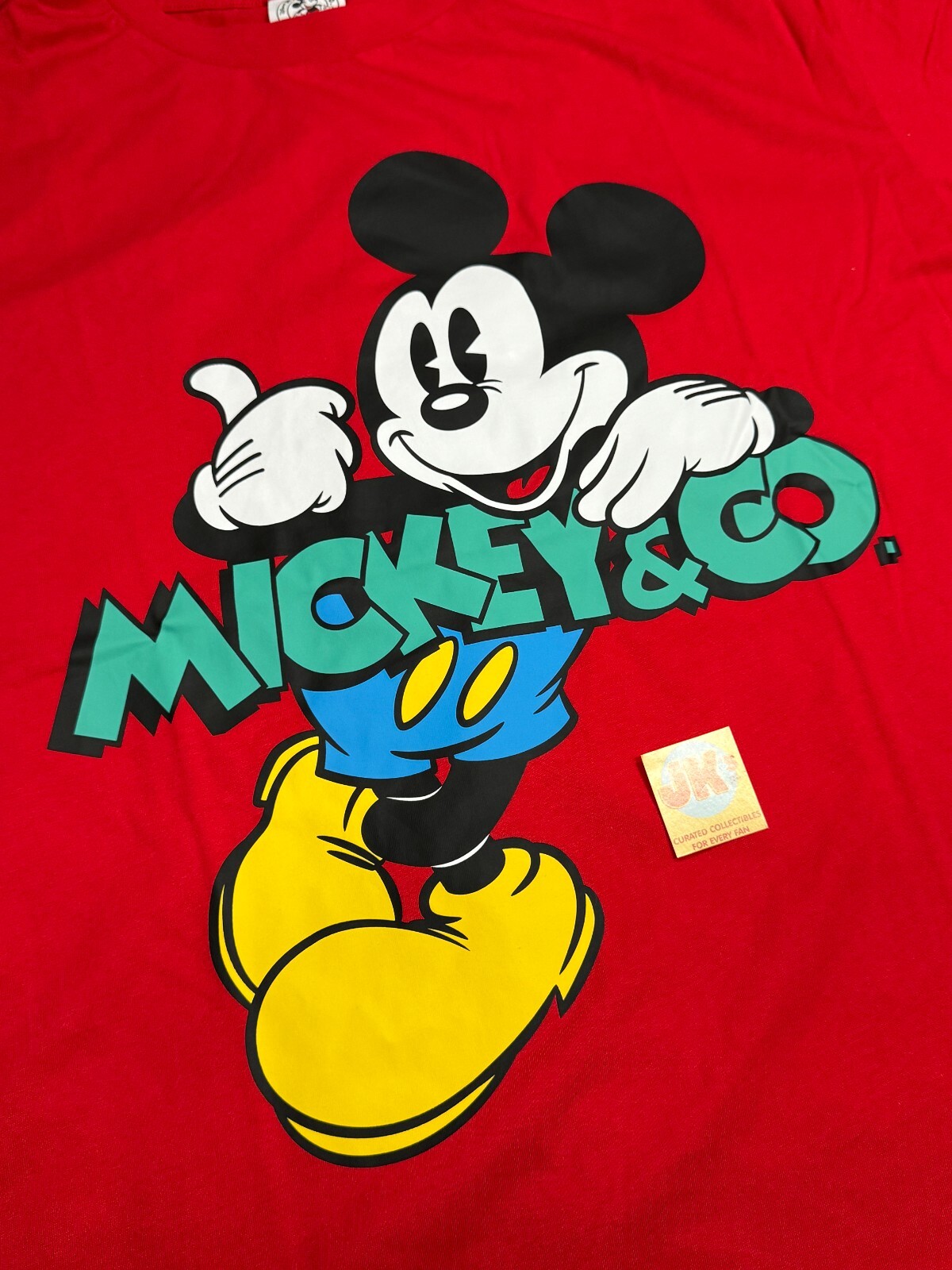 NEW Disney Parks Shirt Adult XL Red Mickey Mouse And Co Mens Blue Yellow Parks gallery