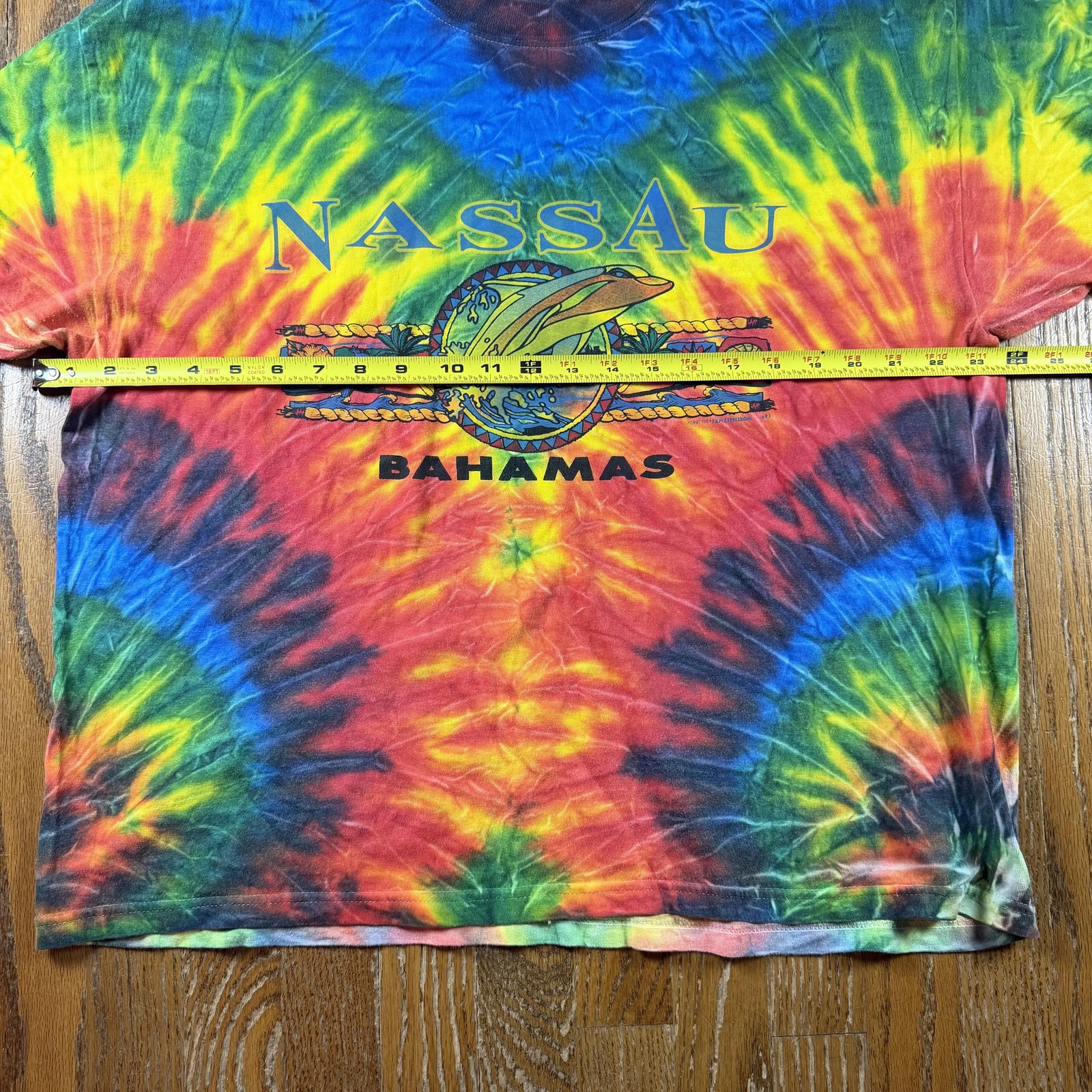 N.A.T. Shirt Mens XL Multicolor Tie Dye Nassau Bahamas USA Festival Hippie gallery