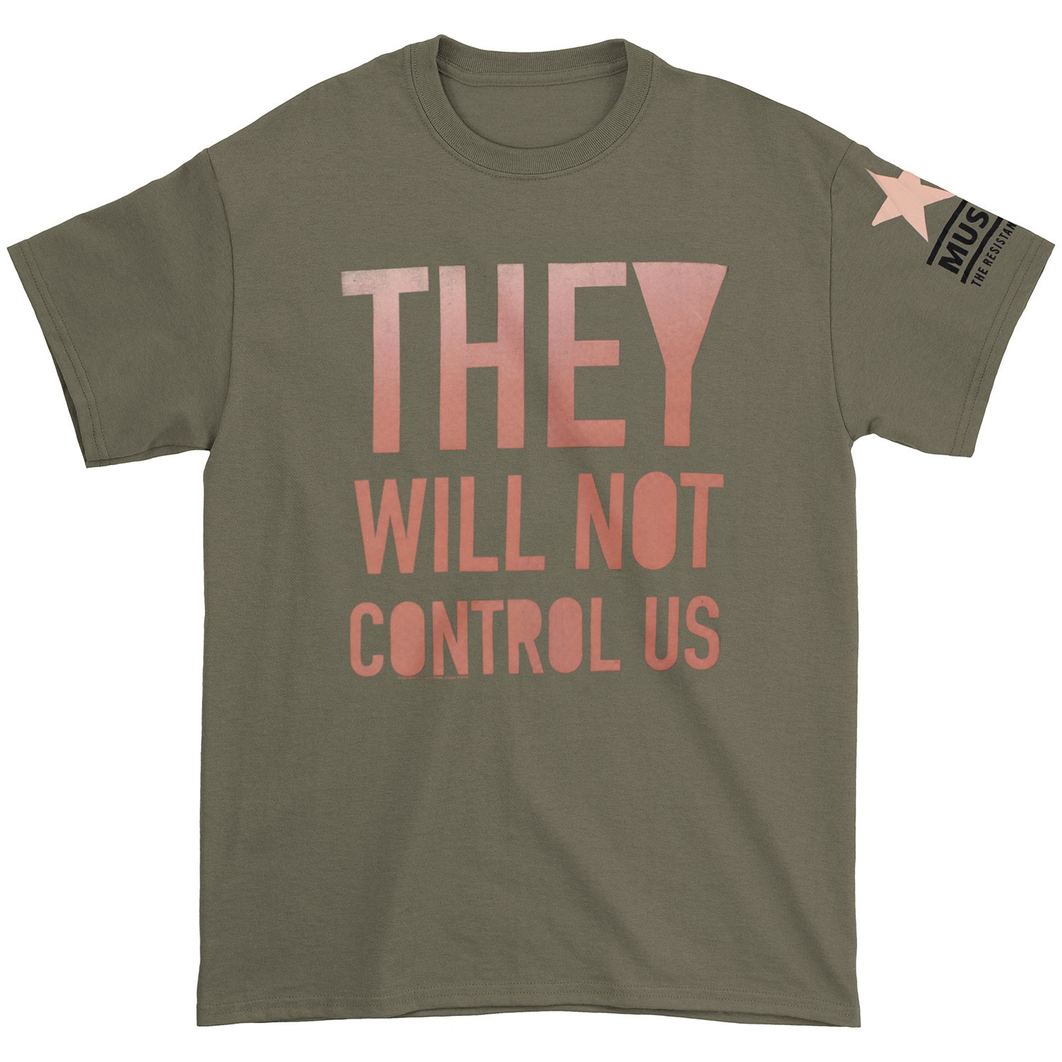 Men’s Muse They Will Not Control Us T-shirt Small Army