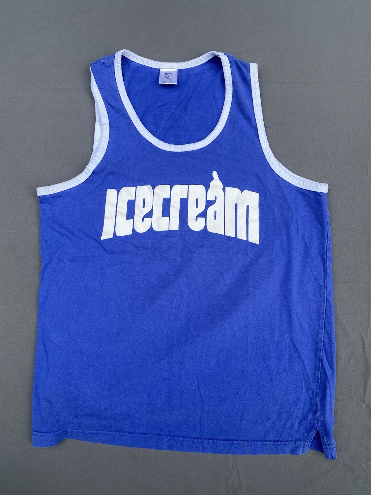 Icecream Men's Blue Cotton Knit Skull Logo Graphic Print Tank Top Size M 0069 gallery