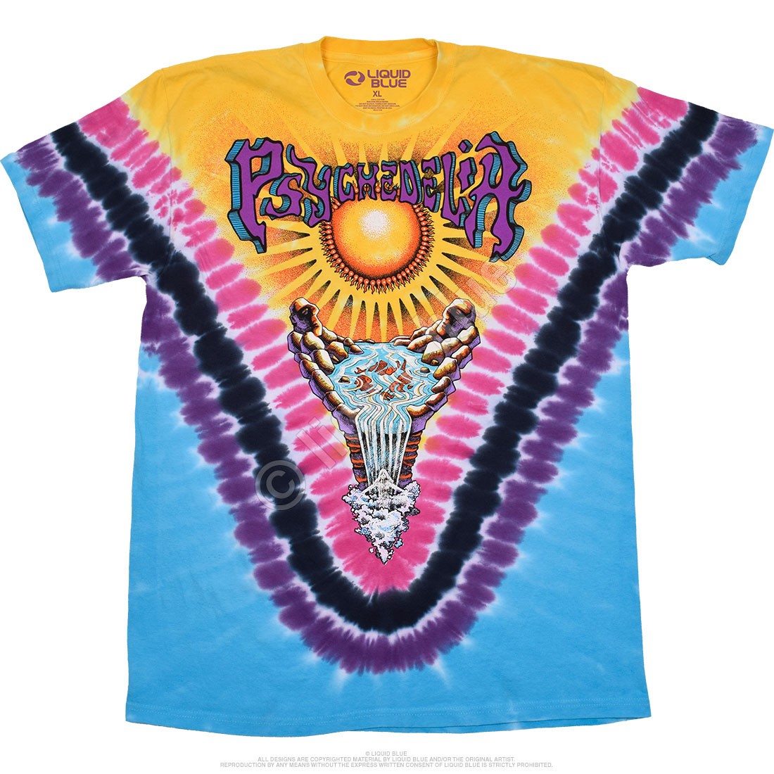 Psychedelia Tie-Dye T-Shirt Liquid Blue gallery