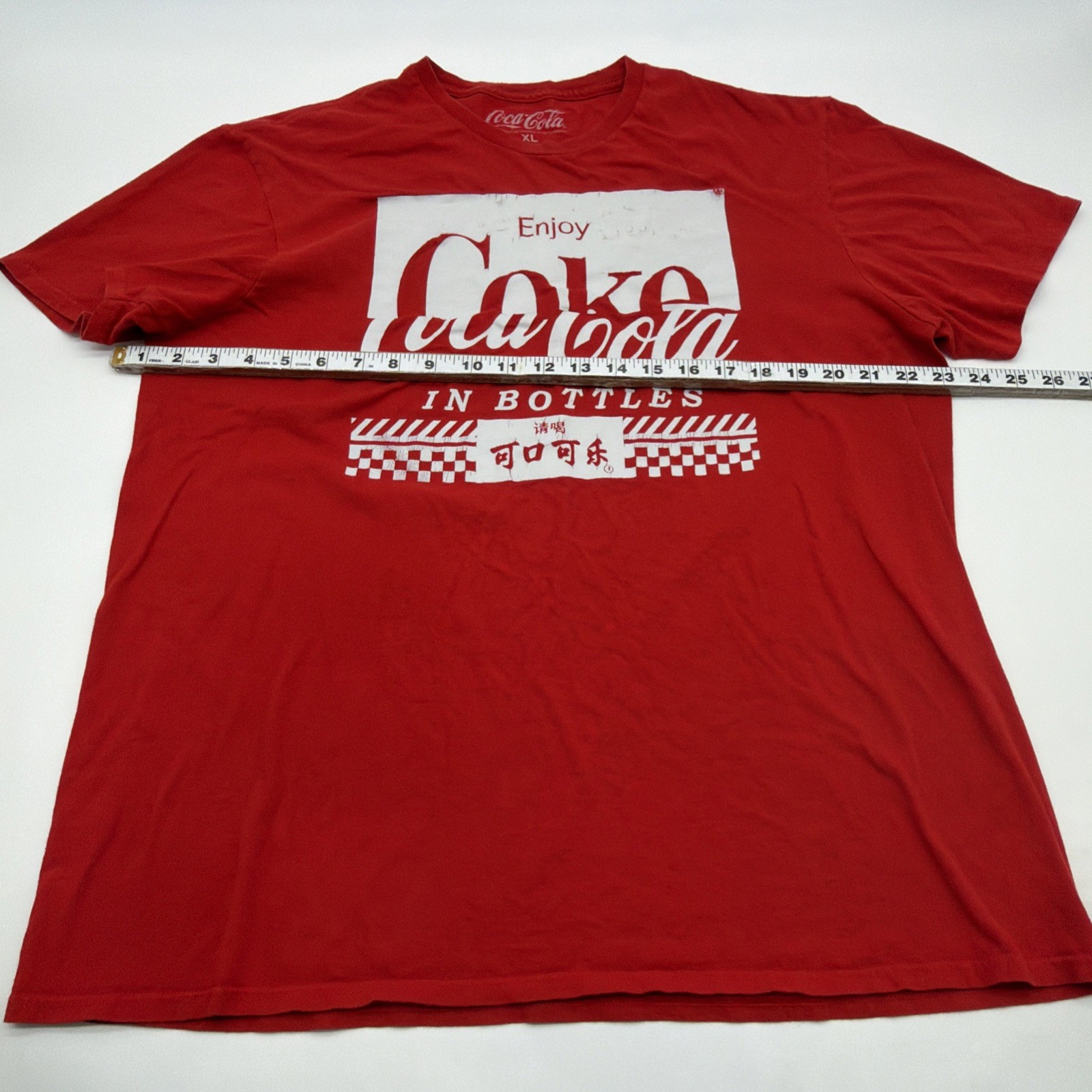 Coca Cola T-shirt Men XL Red Graphic Print Logo 100% Cotton.#46297 gallery
