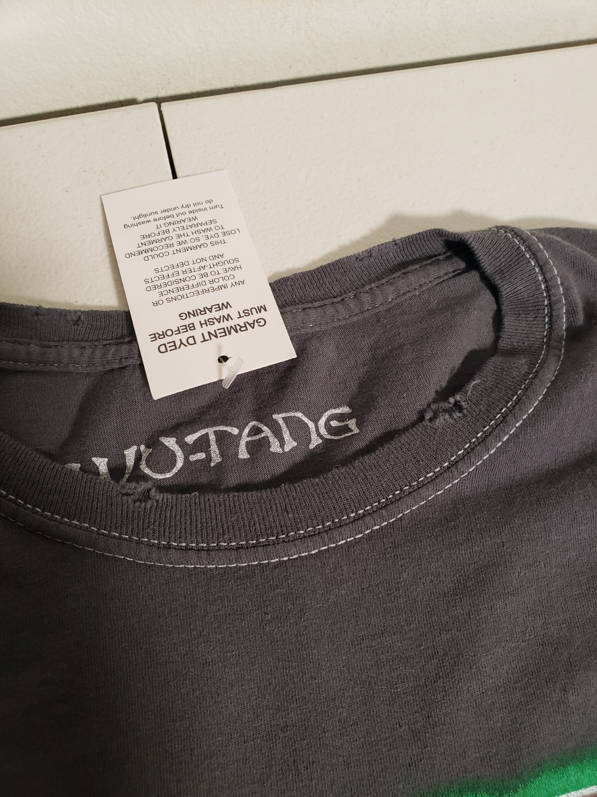 Wu Tang Clan 36 Chambers Shirt Enter The Wu Tang Tee Size Small Distressed Grey gallery