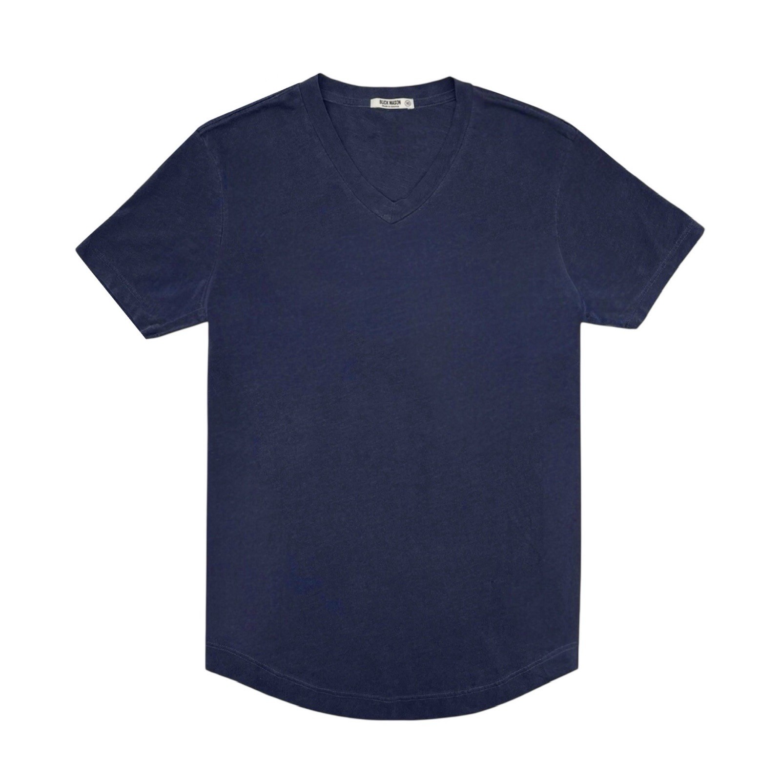 BUCK MASON Men's Slub V-Neck Curved Hem Short Sleeve Tee Retail: $45 (NWT) gallery