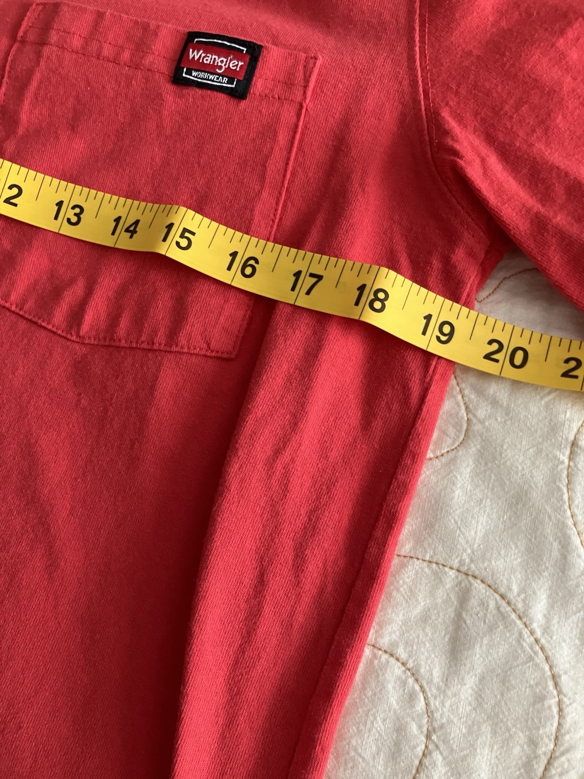 Wrangler Workwear Men's Pocket T-Shirt Size Small S 34-36 Red Tee gallery