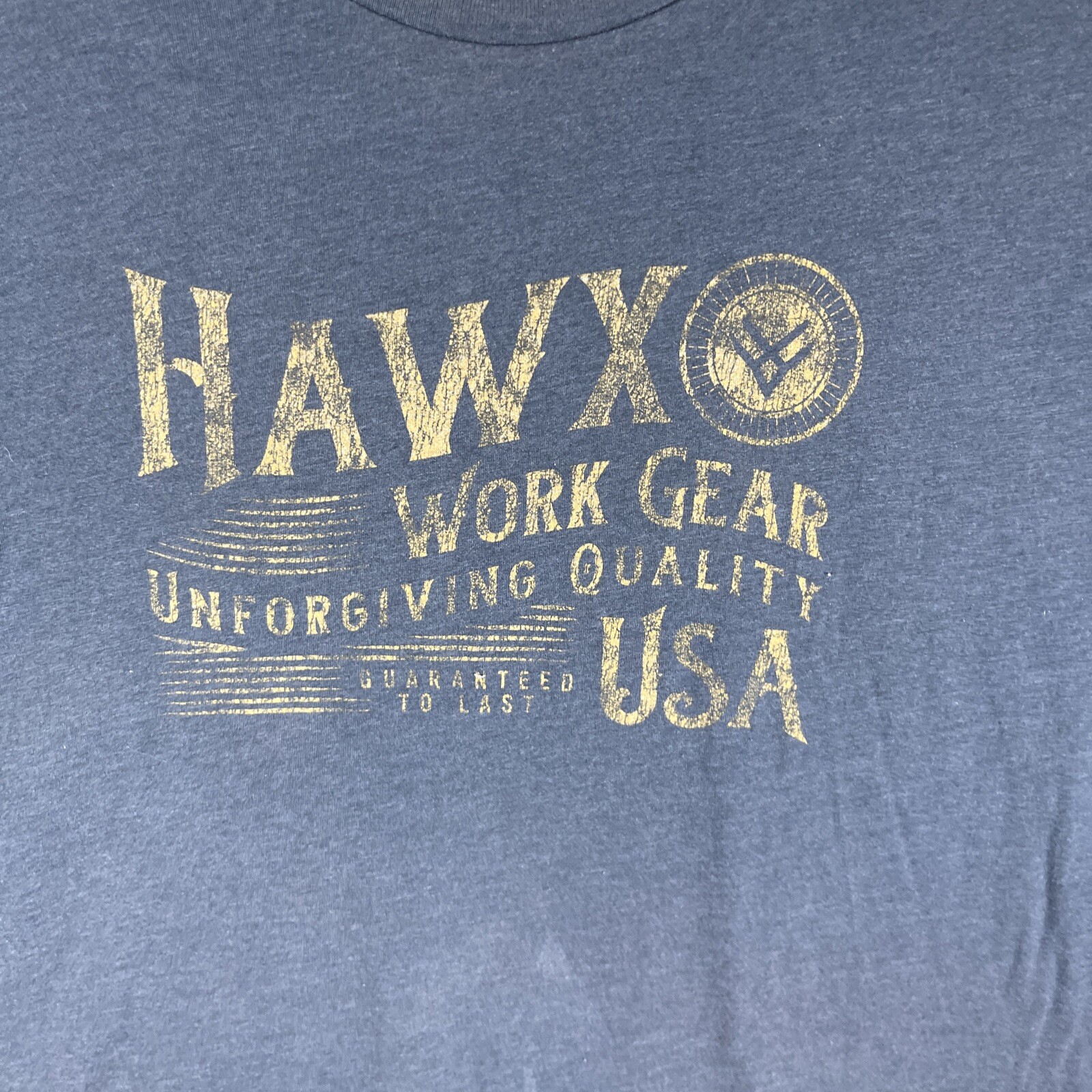 Hawx Men's Blue Short Sleeve Work Gear USA Size 2XL Everyday Casual Cotton Blend gallery