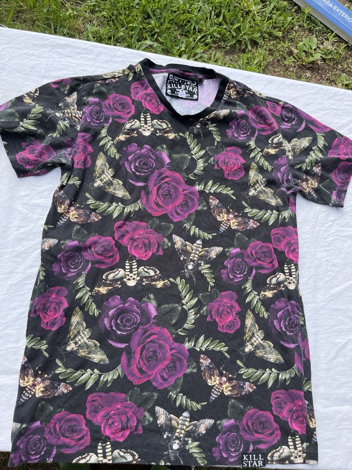 Kill Star Floral Shirt Size Small Unisex 100% Cotton gallery