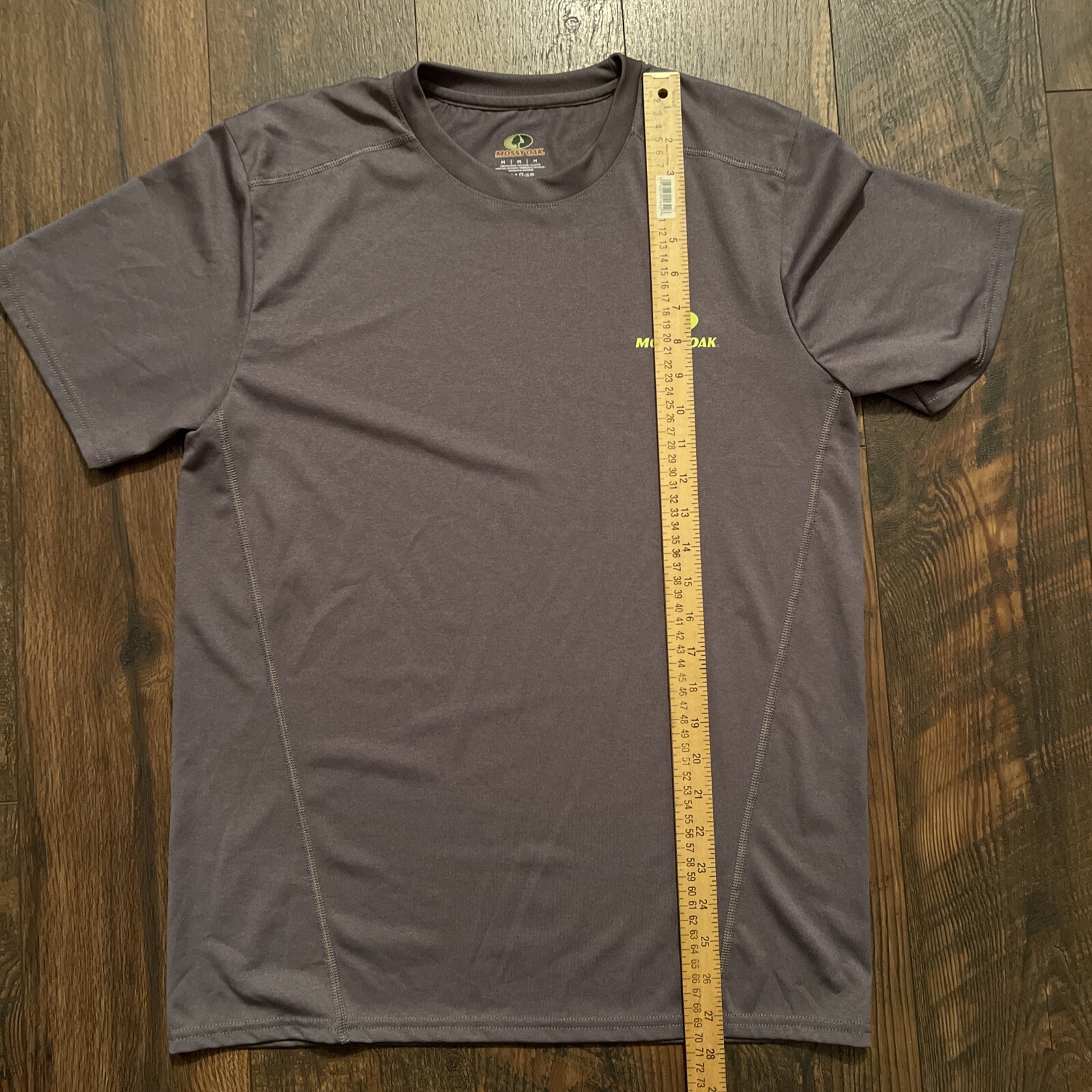Mossy Oak Mens Size M Short Sleeve Gray T Shirt 100% Polyester Outdoor Hunting gallery