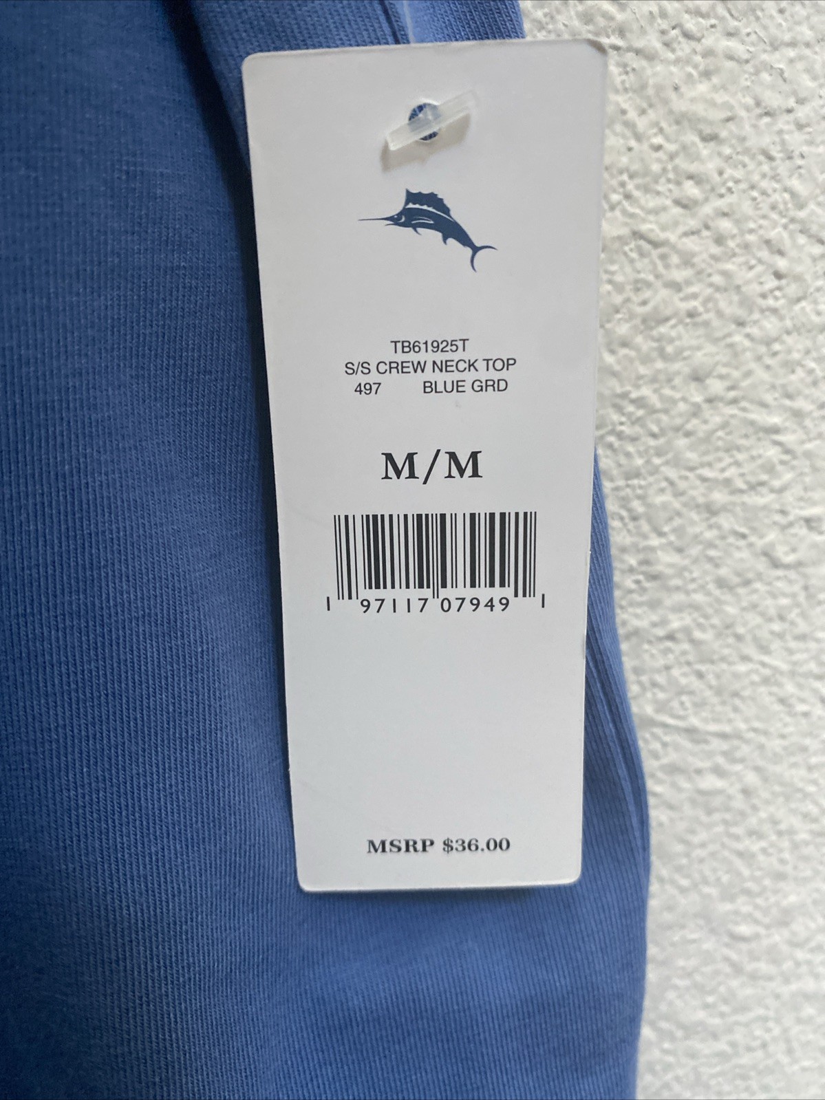 NEW Tommy Bahama Blue T-Shirt Cotton Spandex NWT $36 Medium gallery