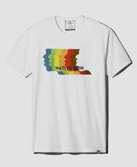 KID DANGEROUS Native Son White Rainbow Graphic T-Shirt NEW Medium M