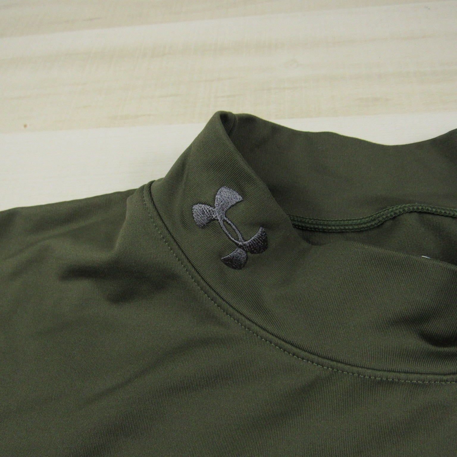 Under Armour Shirt Mens 2XL XXL Green Mock Cold Gear Fleece Long Sleeve gallery