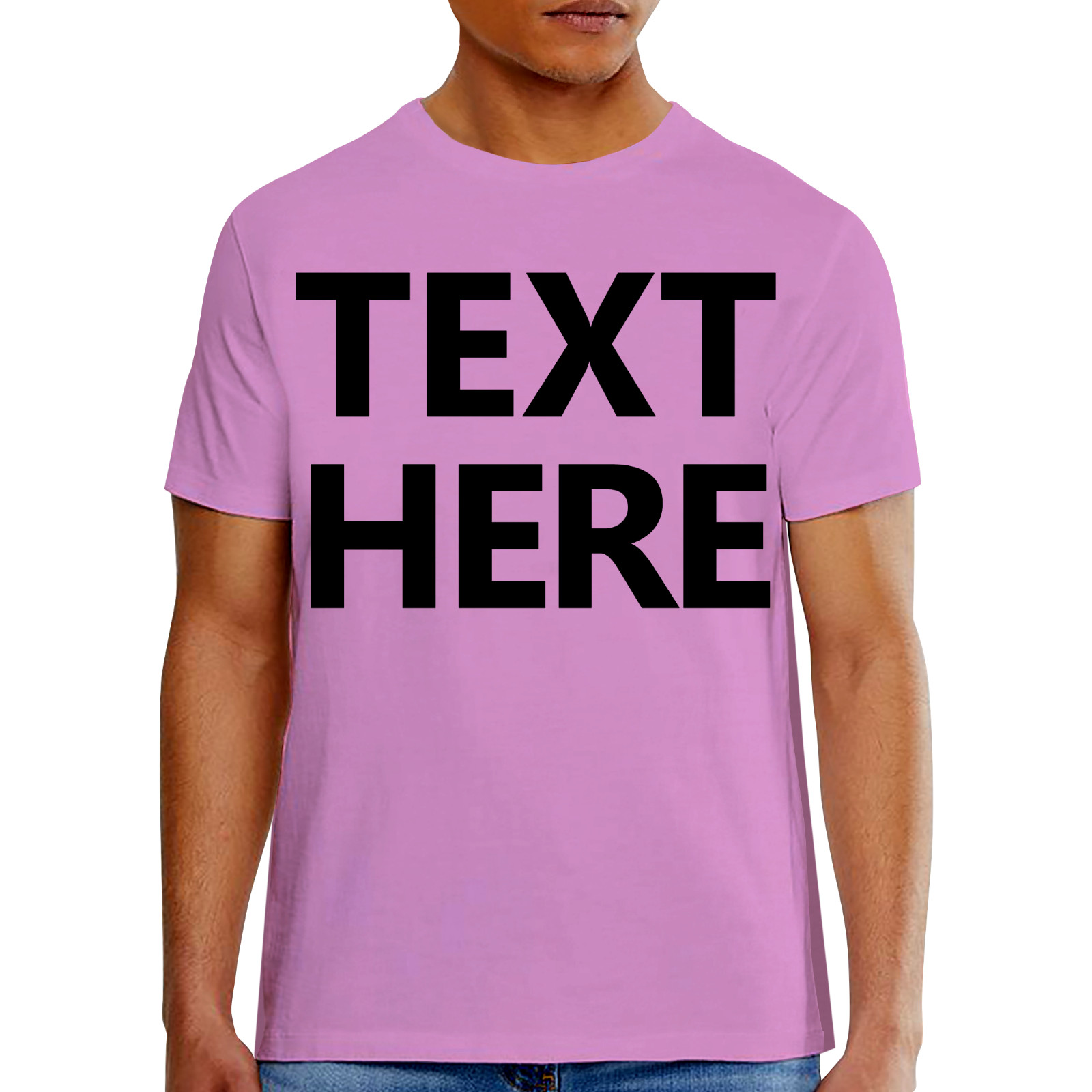 Hanes 5180 Men's T-Shirt - Custom Print - Add Any Text - Personalized Tee gallery