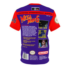 Mega Man 6 1993 NES Retro Video Game Nintendo Box Cover Game T-Shirt