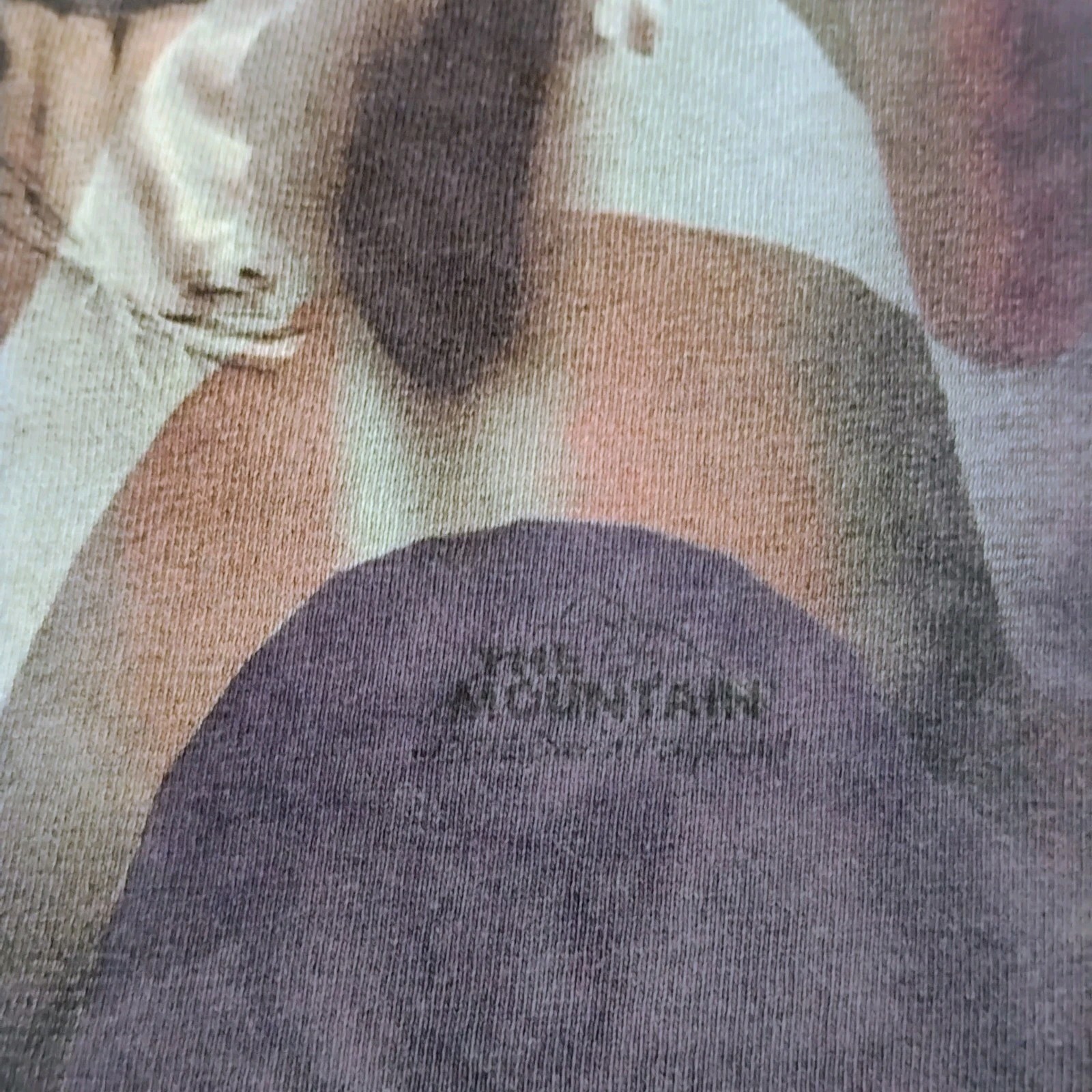 The Mountain White Horse American Flag Print Purple Shirt Size XL gallery