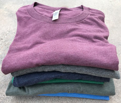 6 Pack Small T, 5 Bella Canvas CVC3001 and 1 Blue AllMade, Assortment of Colors