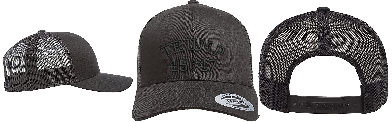 Trump 45/47 Yupoong Snapback Trucker One Size Fits Most Embroidered Hat gallery