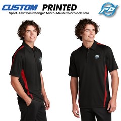 Sport-Tek PosiCharge Micro-Mesh Colorblock Polo Custom Printed For Him ST685