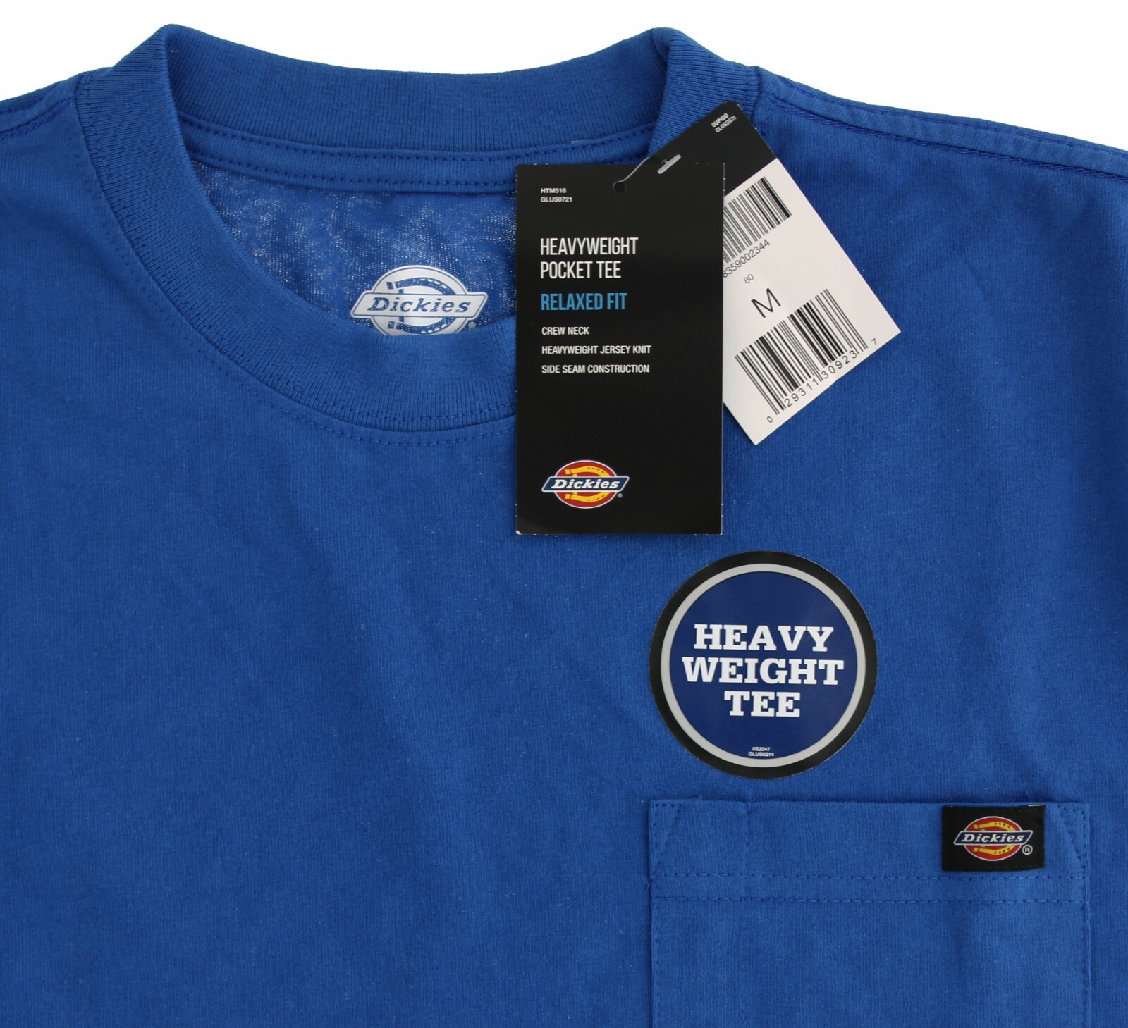 Dickies' Men's T-Shirt Heavy Weight Short Sleeve, 100% Cotton Pocket Tee WS450RB gallery