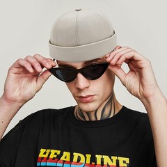 Adjustable Cotton Brimless Docker Cap Street Sailor Skullcap Beanie Hat