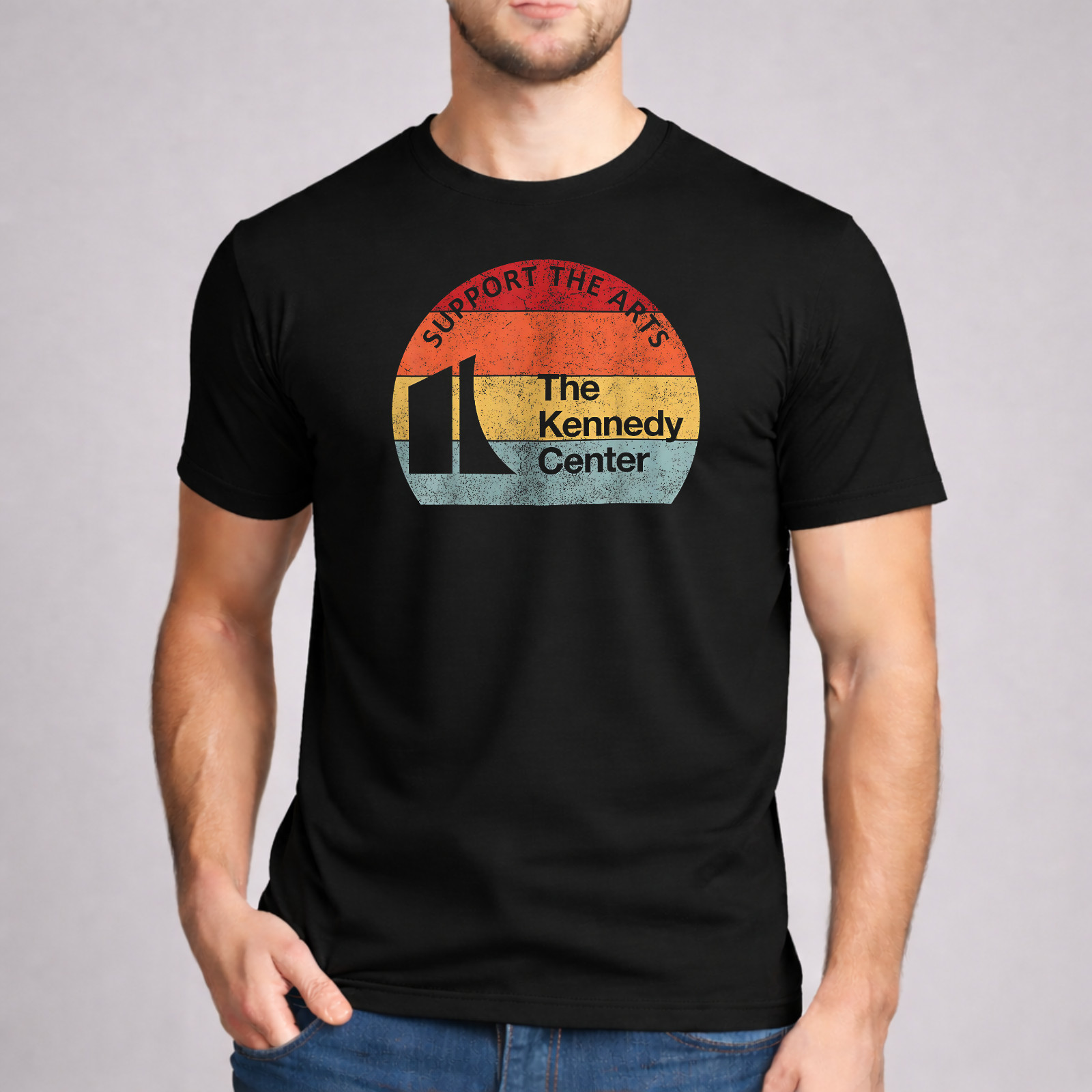 The Kennedy Center T-Shirt Support The Arts Vintage Style Souvenir Graphic Ash gallery