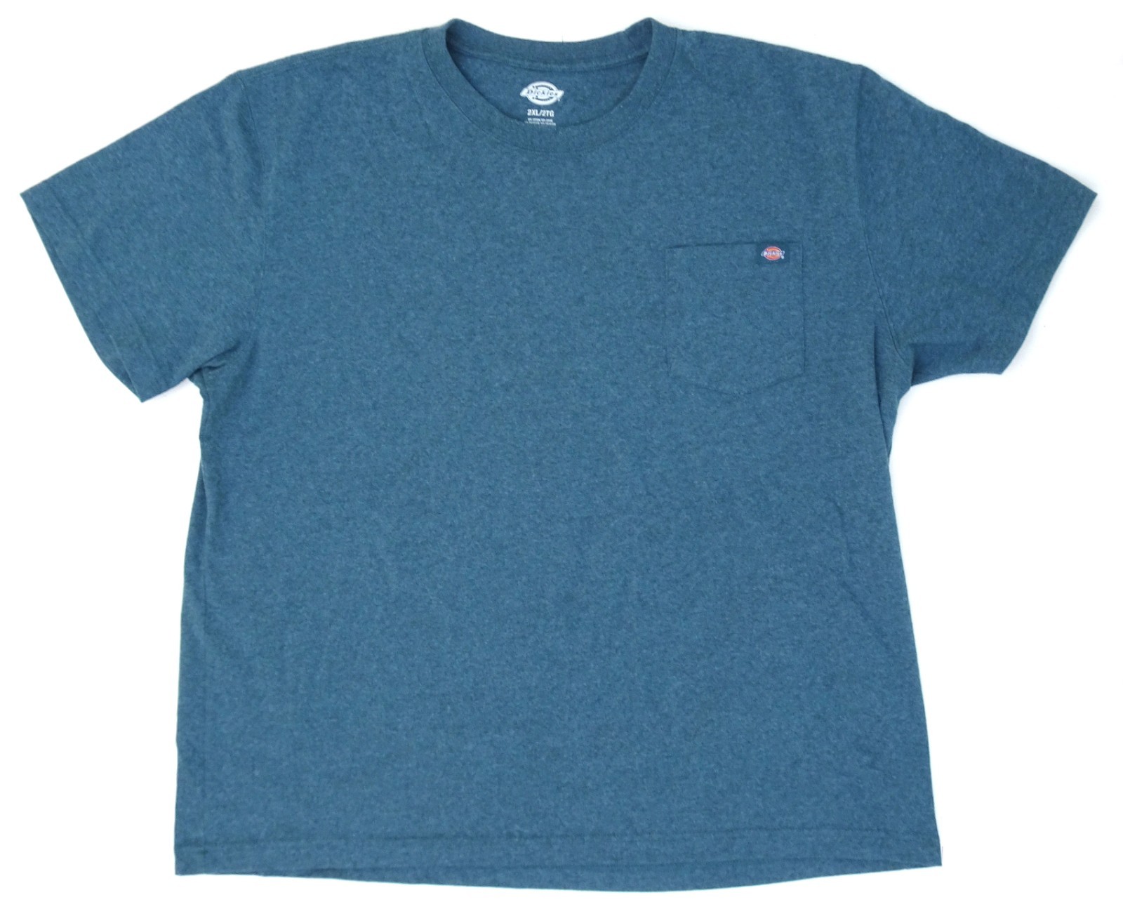 Dickies Blue Green Pocket Logo Men's 2XL Jersey Cotton Short Sleeve T-Shirt Work gallery