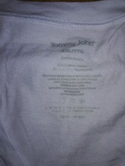 Tommy John Undershirt Cotton Basics V Neck T-Shirt White.Choose Size